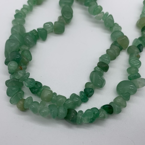 2Piece Green Aventurine Natural Stone Necklace - Picture 5 of 8